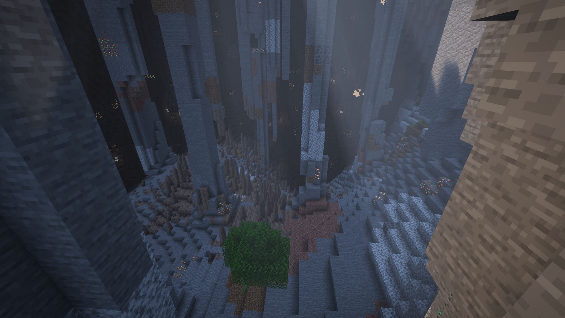 It's not currently possible to use shaders with Nvidium (Image via Mojang)
